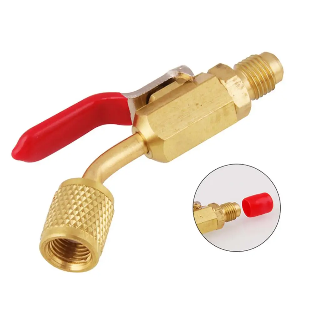 Новый 6 шт. система кондиционирования воздуха угловой компактный шаровой клапан