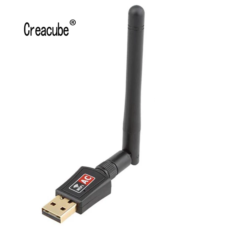 Creacube 5G двухдиапазонный 5 8 ГГц 2 4 600M 802.11ac беспроводной USB WiFi LAN адаптер с антенной