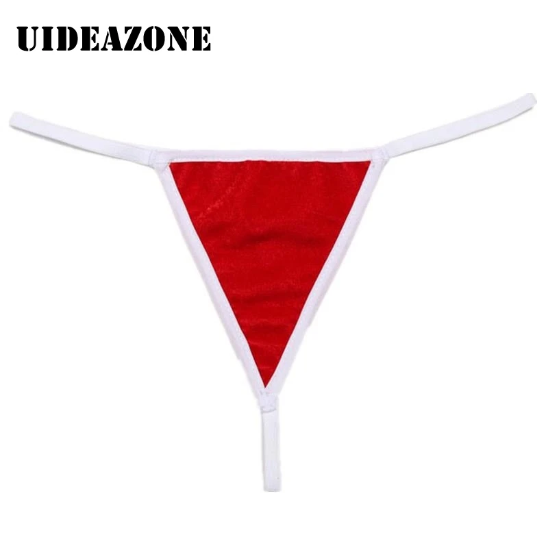 Рождественское женское сексуальное нижнее белье с открытой спиной из