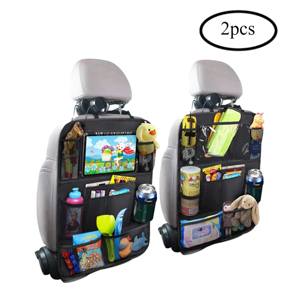 portable car seat back organizer multi pocket storage bag tablet holder automobiles interior accessory stowing tidying free global shipping