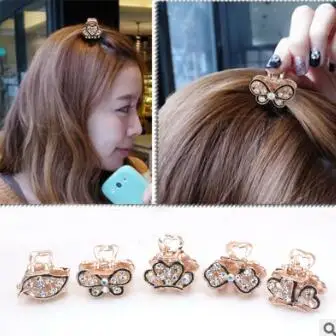 100 шт./лот DIY Простые заколки для волос с множеством кристаллов мини бантом