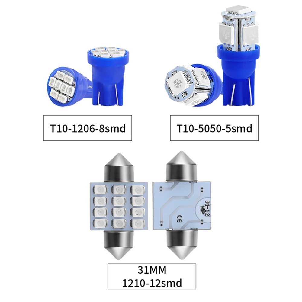 

13 Car Interior LED Light Bulb For Dome License Plate Lamp 12V Kit Accessories High Quality And New Car Reading Lights