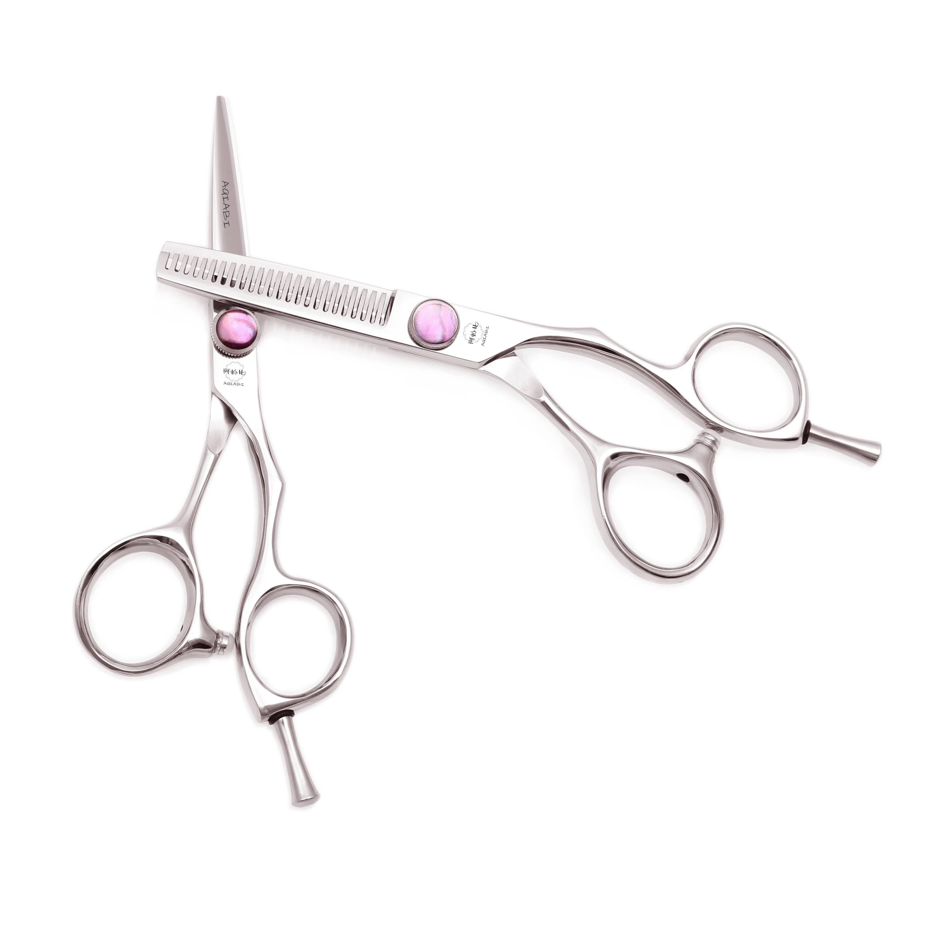 Tesoura de Corte de Cabelo Tesouras do Barbeiro Tesouras do Cabelo Aqiabi Cabeleireiro Desbaste Profissional Dedo Resto A9014 5 440c