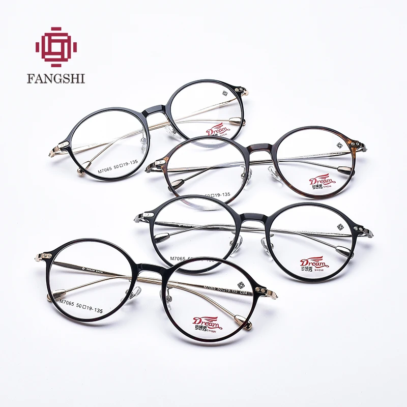 

TR90 Glasses Frame Women Optical Round Frame Myopia Transparent Prescription Eyeglasses Frame Fashion Temple #M7065