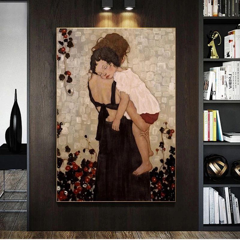 Абстрактная живопись плакат Густава Климта с изображением знаменитой матери и