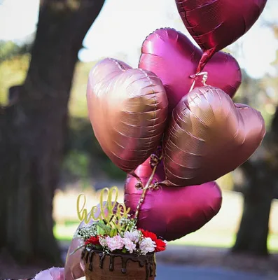 5 шт. 18 дюймов в форме сердца звезды металлик матовый гелиевый воздух воздушный