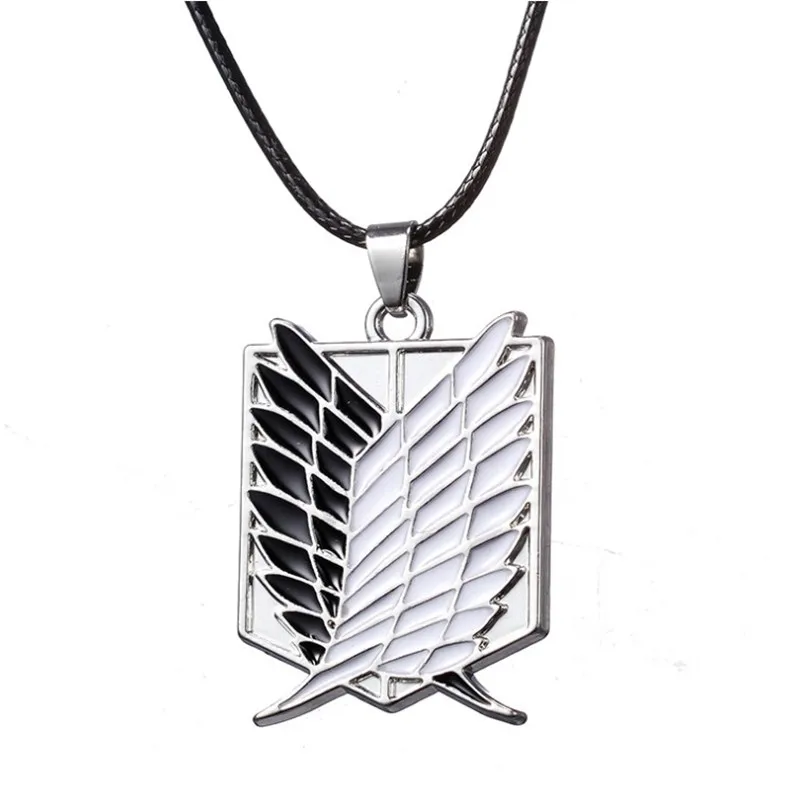 Cosplay Attack on Titan Necklace Wings of Liberty Pendants Necklaces Metal Unisex Chain Pendant Cosplay Anime Jewelry Collares