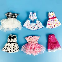 16cm universal doll clothes accessories 112 bjd fashion dress overalls clothes set 25 styles can choose girl dress up toys gift