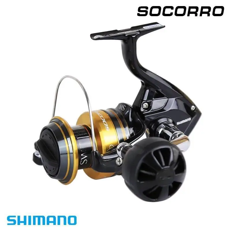 

Original SHIMANO SOCORRO SW 5000 6000 8000 10000 4.6/4.9:1 4+1BB Aluminium Spool HAGANE & X-SHIP Saltwater Spinning Fishing Reel