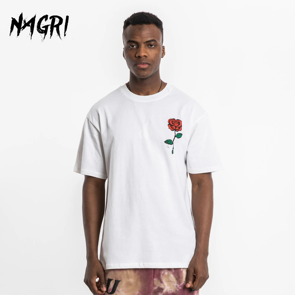 Новинка хлопковая Футболка в стиле Харадзюку с принтом розы забавная эстетичная