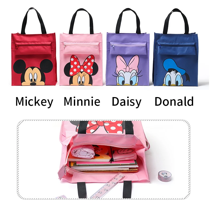 

Disney Daisy Elementary School Tote Bag Carrying Book Pink Bag Hand Carrying Documents Canvas Girls Art Bag Make-up Package