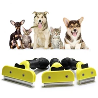 s m lyellow pet hair brushes for dog cat small animal grooming comb tickle fur cleaning brush clipper tools furmines