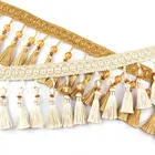 6 млот 10 см ширина кисточка бахрома отделка кристаллами бисером кисточки кружево для DIY швейная ткань аксессуары для шитья занавесок кружевные украшения