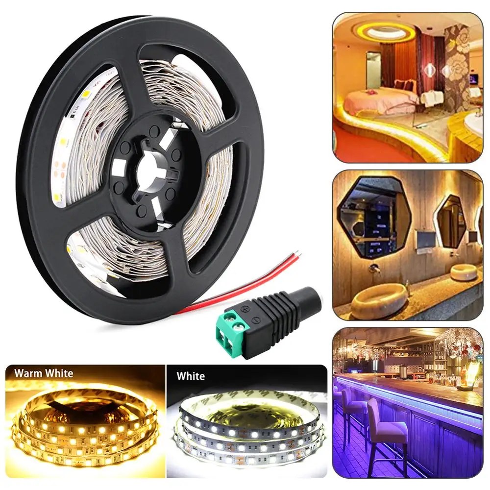 

SALE LED Strip Light 2835 12V SMD 600 LED chips LED Tape Light Super Bright Waterproof White Warm White 32.8ft Dropshipping CSV