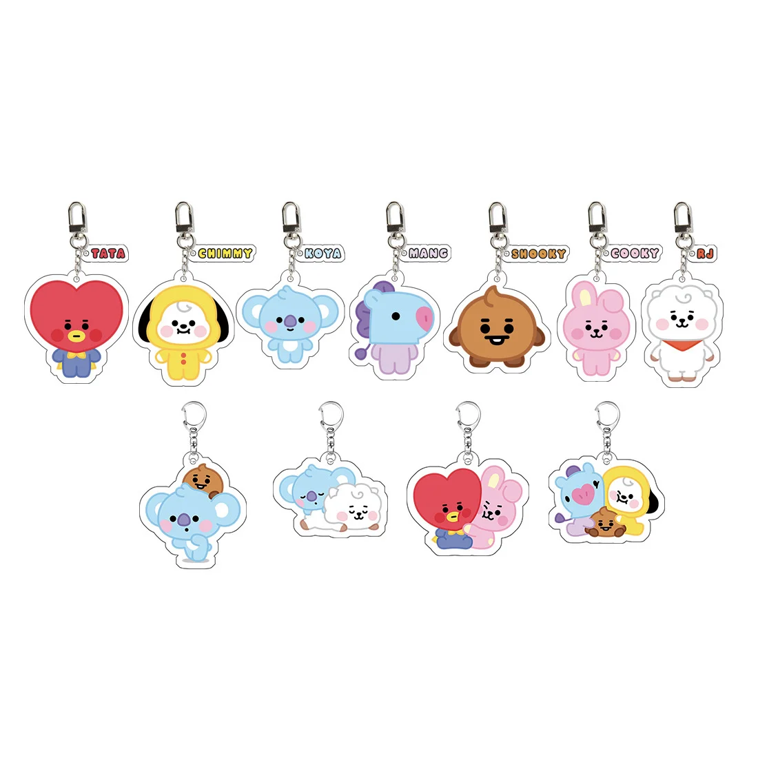 

KPOP Bangtan Boys Baby Series Cartoon Acrylic Keychain Pendant Backpack Accessories Cosplay Gift Peripheral Fan Collection