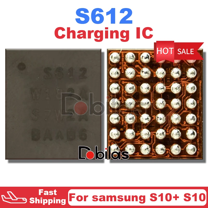 5Pcs S612 For Sansung S10 S10+ Charging IC Charger IC BGA Integrated Circuits Replacement Parts Chip Chipset 5pcs lot sm5414w new original bga charger ic charging ic integrated circuits replacement parts chip chipset