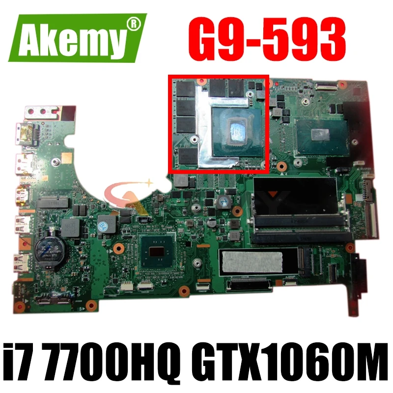 

MU5DC/CH7DC for ACER Predator 17 G9-793 G9-593 NBQ1T11001 Laptop Motherboard CPU i7 7700HQ GPU GTX1060M Test OK Mainboard