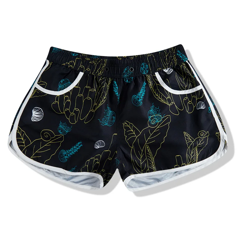 

Black Couple Quick Dry Print Beach Shorts Men Surfing Swim Shorts Plus Size 3xl