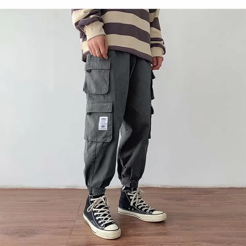 Брюки мужские спортивные с несколькими карманами уличная одежда повседневные