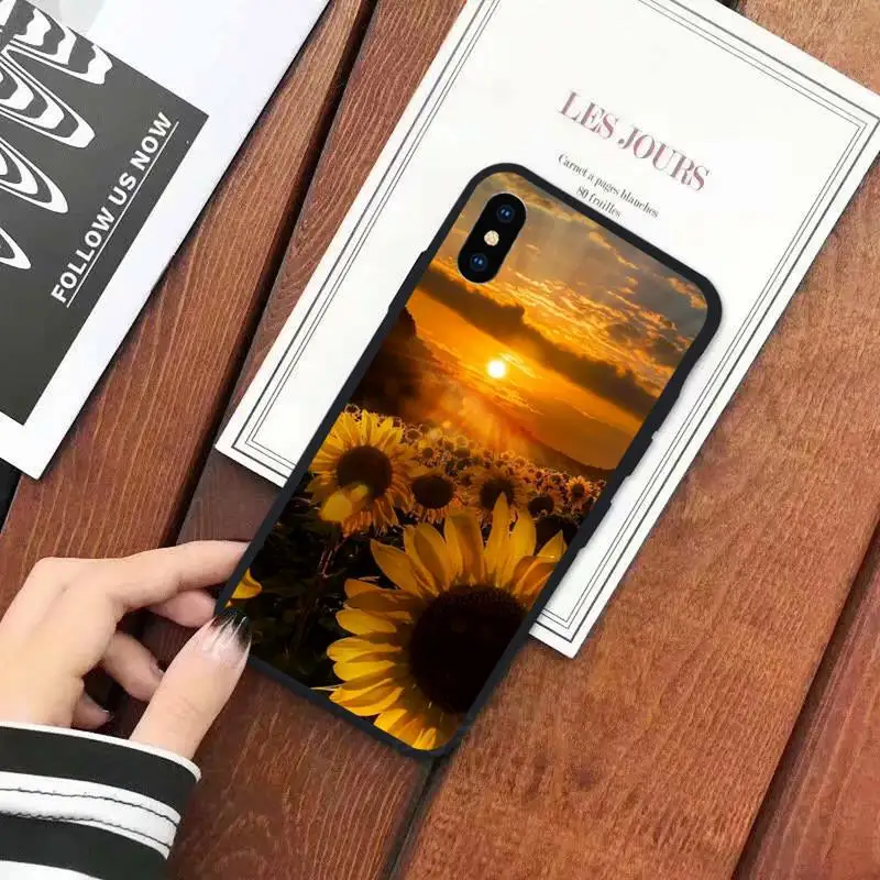 

sunflower sunset flowers pattern Phone Case for iPhone 11 12 mini pro XS MAX 8 7 6 6S Plus X 5S SE 2020 XR