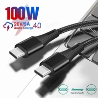 type c to type c cable pd 100w 5a fast charging cable for ipad pro samsung macbook pro xiaomi usb type c to usb c fast charger