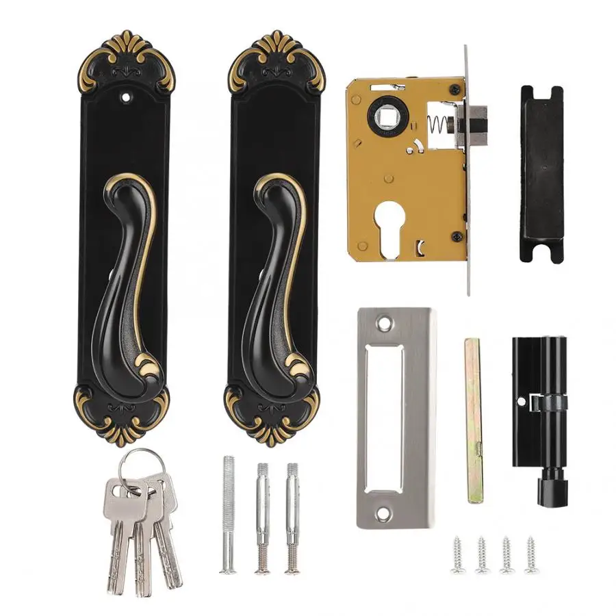 Простой дверной замок с ручкой для помещения бесшумный входной двери