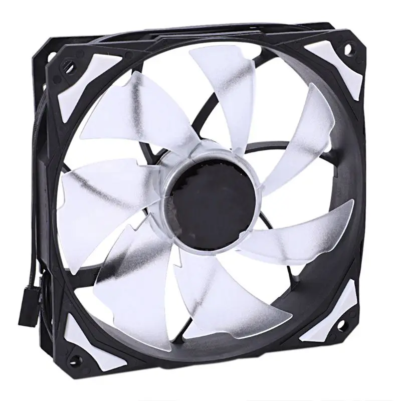2Pcs Controller Cooler Pl- 12025 120 Mm Led Fans 4 Pin Pwm Control Red-Black & White-Black | Компьютеры и офис