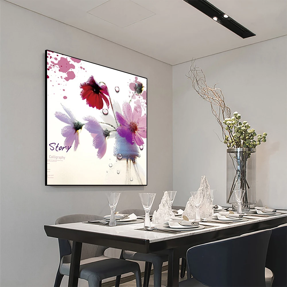 Холст красивые цветы декоративная каллиграфия художественные настенные картины