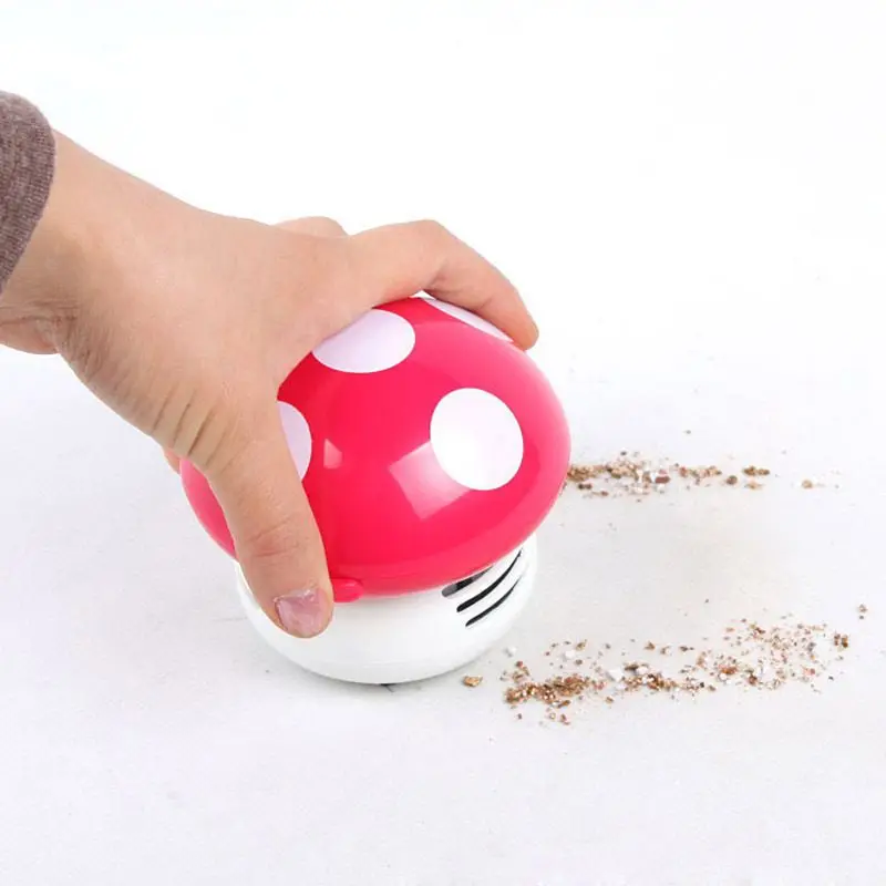 

Household Cute Mushroom Shape Vacuum Cleaner Mini Desk Vacuum Cleaner Smart Handheld Keyboard Cleaner Tabletop Sweeper