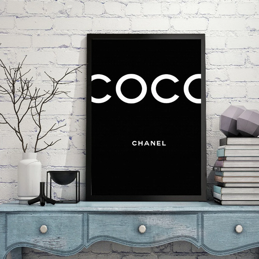 Современный минималистичный Черный и Белый Английский алфавит Холст Картина