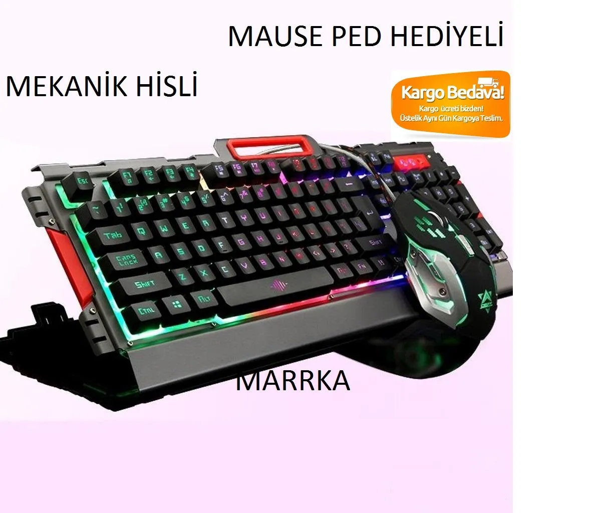 Игровой проводной плеер набор клавиатура + мышь с механическим ощущением |