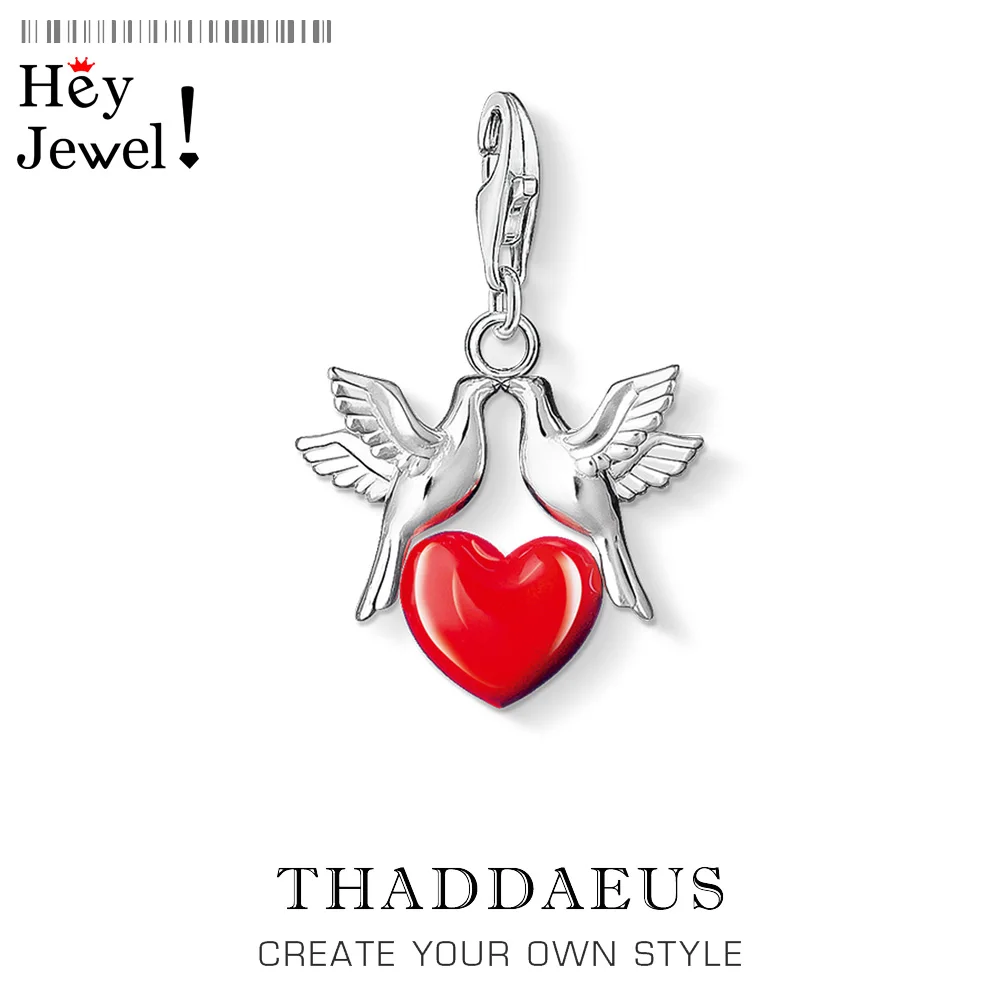 Love Bird Charm для женщин и девочек Стерлинговое Серебро 925 пробы романтичный Модный