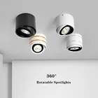 Потолочный светодиодный светильник с поверхностным креплением, вращающийся на 360 градусов, 5 Вт, 7 Вт, 9 Вт, 15 Вт