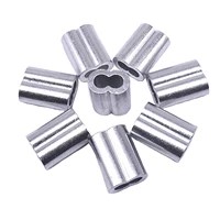 aluminum cable crimps sleeve 8 shape double hole ferrule crimping loop wire rope clips od 1 1 2 1 5 2 2 5 3 4 5 6 8 10 12mm