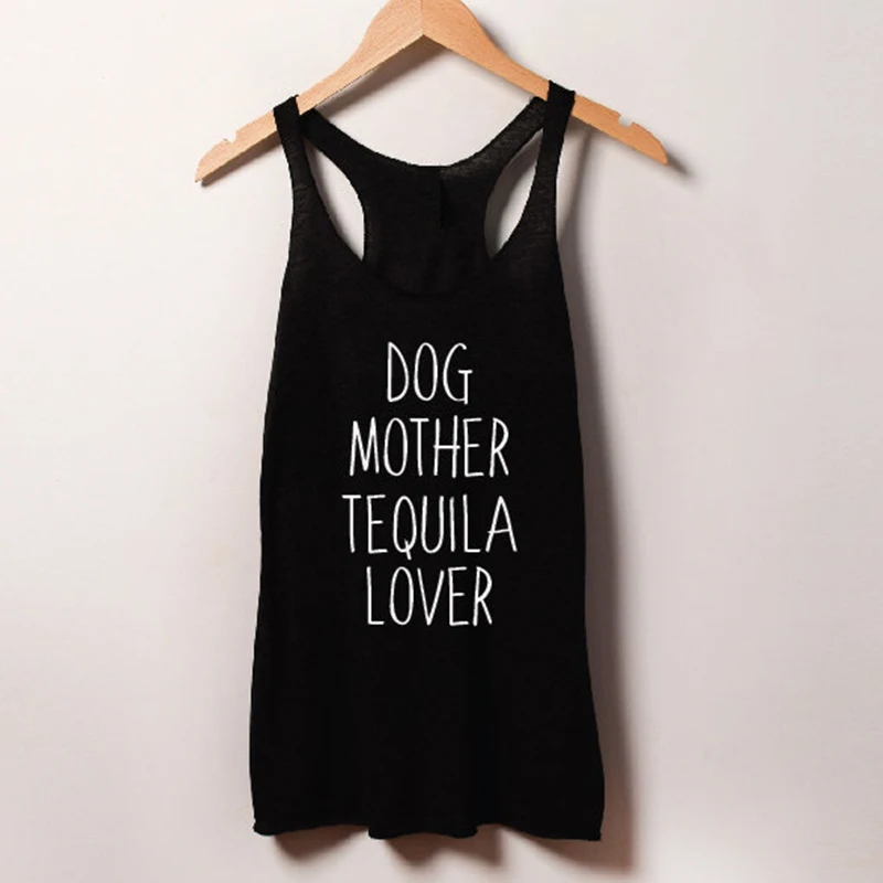 Женский топ на бретельках с рисунком собаки мамы текилы для влюбленных уличная