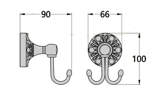 Черные крючки для халата латунная вешалка полотенец и пальто дверной настенный