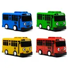 4 шт., пластиковый мини-автобус, синий, красный, Гани, желтый, зеленый, роги