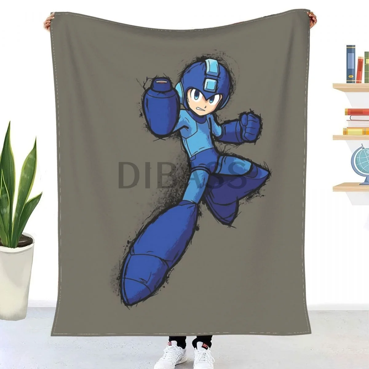 

Винтажное одеяло Megaman, Фланелевое покрывало с 3D принтом