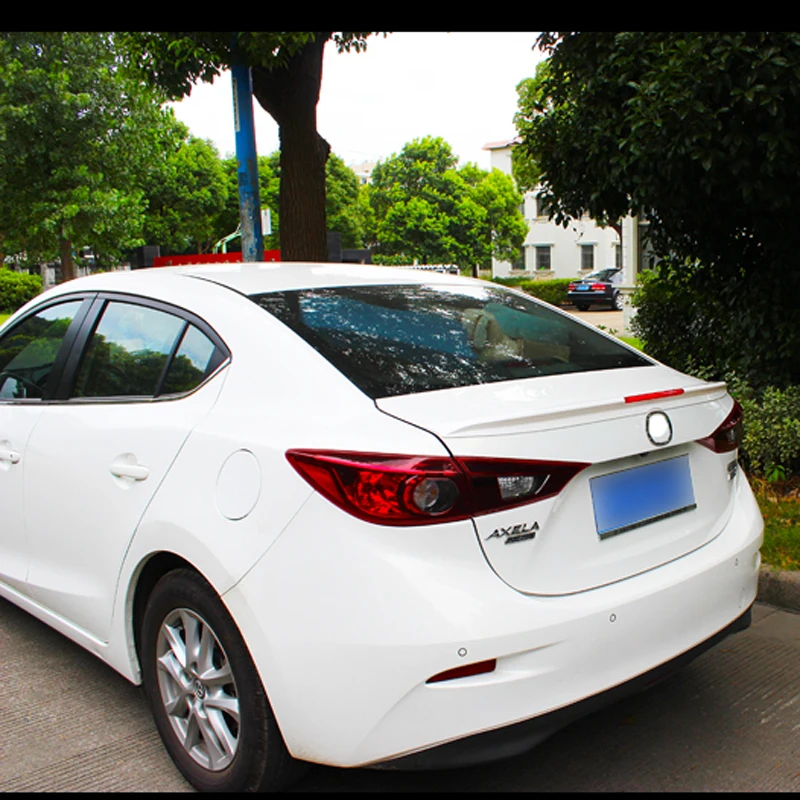 Для Mazda 3 Axela 2014 2015 2016 украшение автомобиля Неокрашенный задний спойлер Высокое