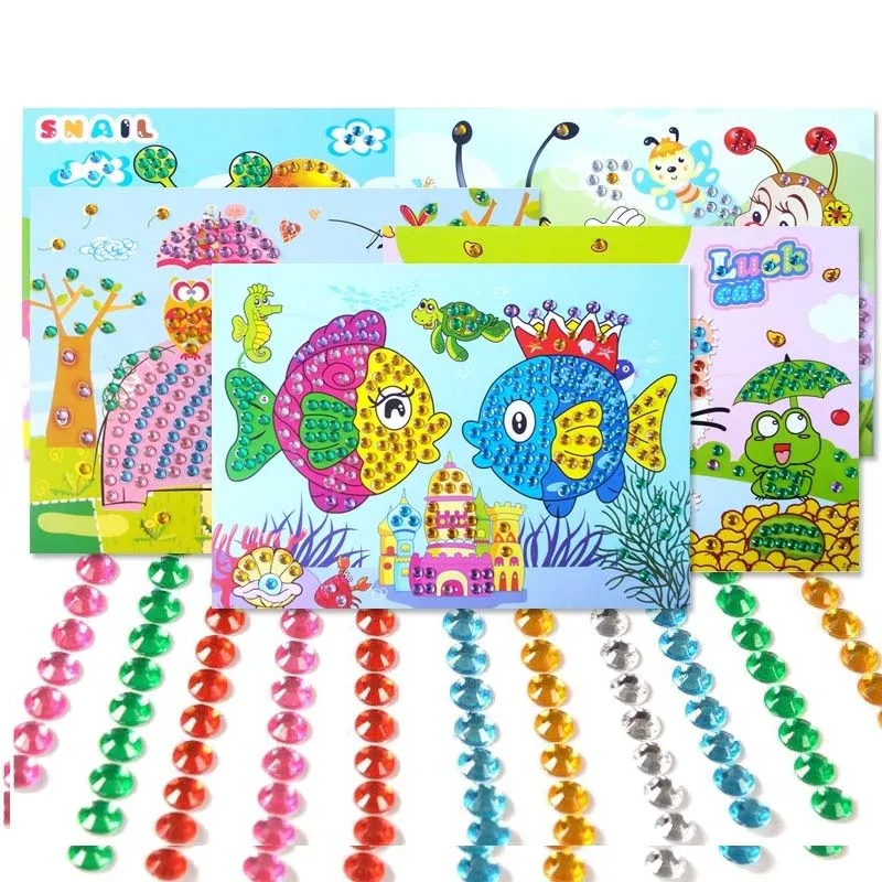 

5/10 шт., алмазные наклейки для детей