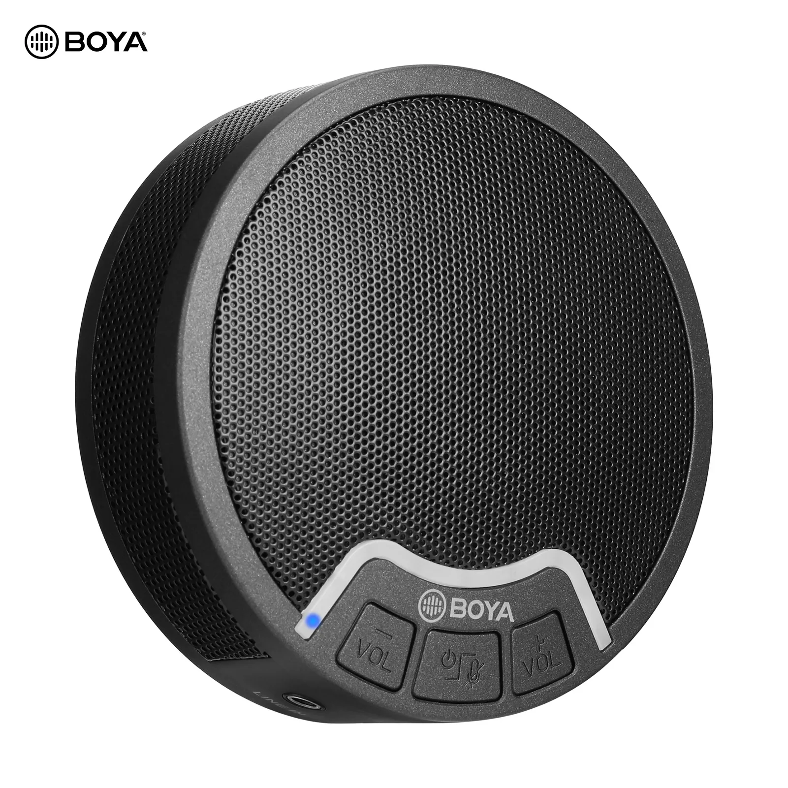 

BOYA Desktop Omnidirectional Conference Studio Microphone with Speaker Coverage 2M Radius Effective Range Built-in Battery