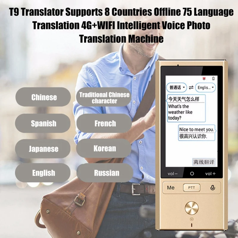 T6 Camera Offline Interpreter Multi-Language Portable Smart Voice Translator Two-Way Real Time Tourism 107 Multi Languages Devic |