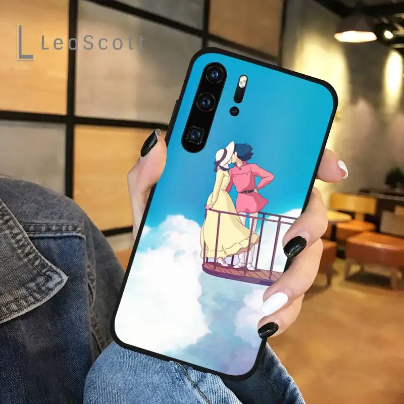 

Howls Moving Castle love anime Phone Case For Huawei honor Mate P 9 10 20 30 40 Pro 10i 7 8 a x Lite nova 5t