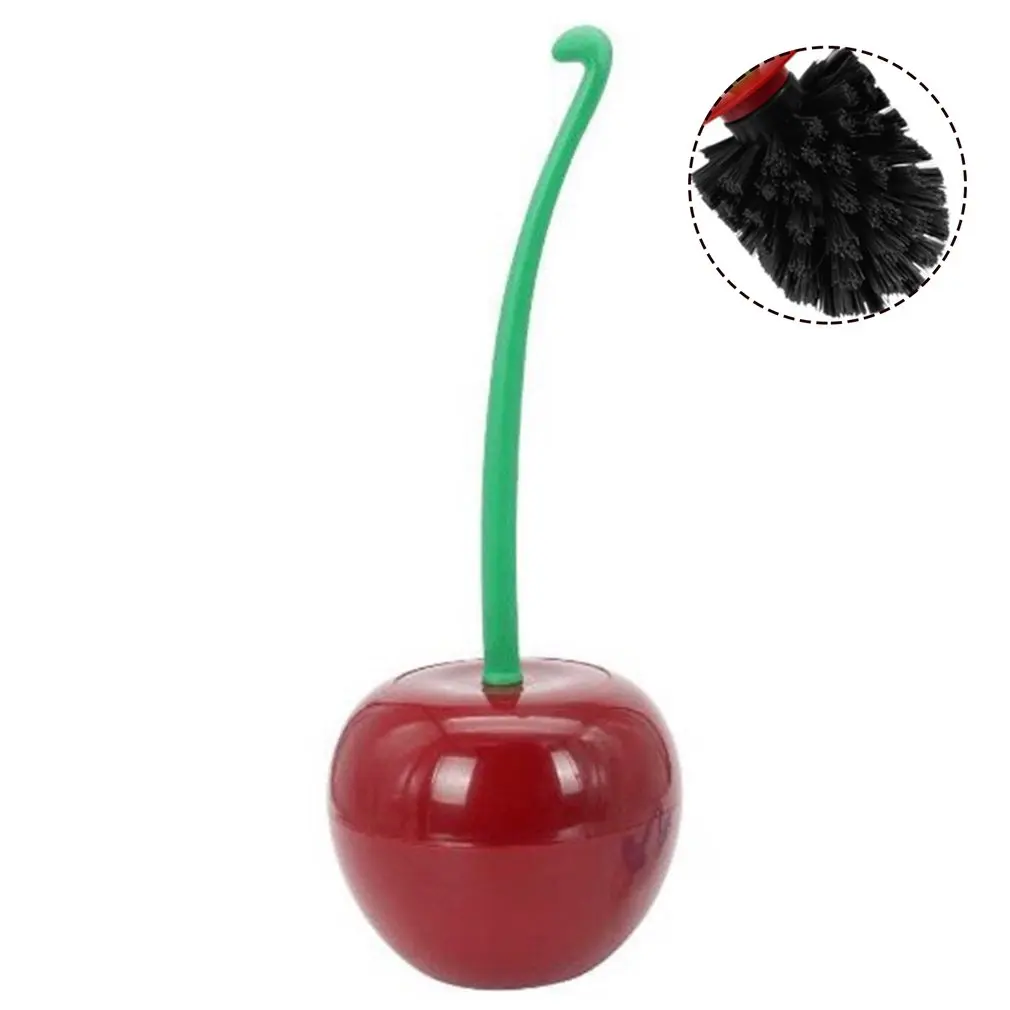 

Creative Lovely Cherry Shape Lavatory Brush Toilet Brush Holder Set Beautiful Cherry Shape Toilet Brush WC Accessories Escobilla