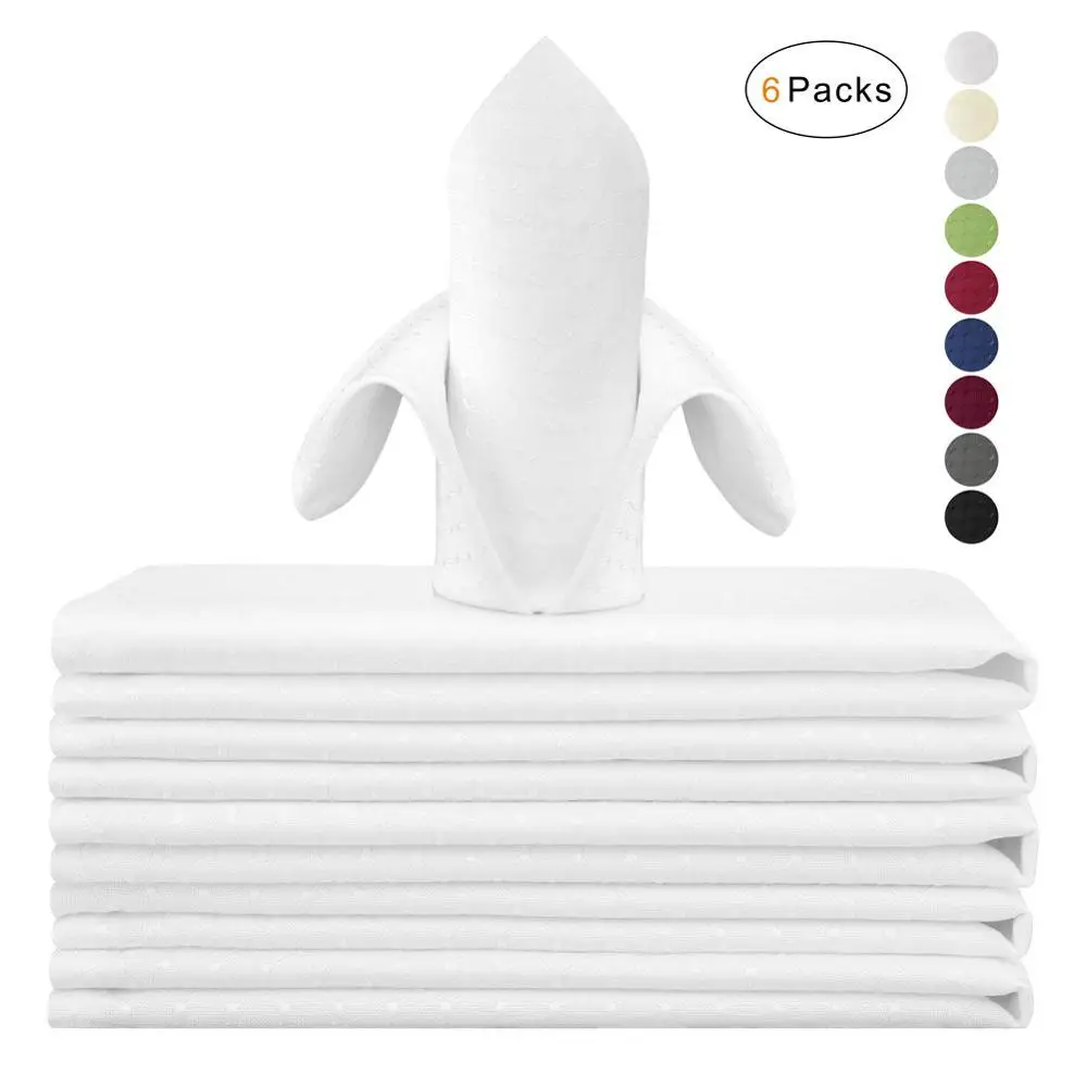 VCVCOO 6 шт. тканевые салфетки Полиэстеровая ткань столовый платочек 43*43 см вечерние