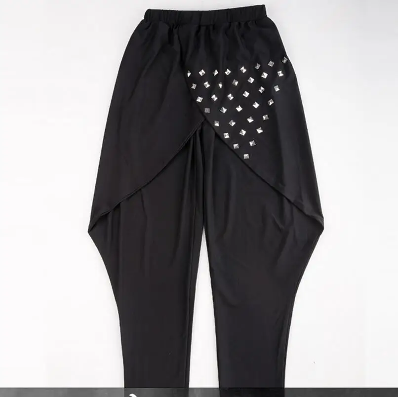 

Shopping Men Free Costumes Halun Slim Pants Tide Hairstylist Personality Culottes / S-2xl
