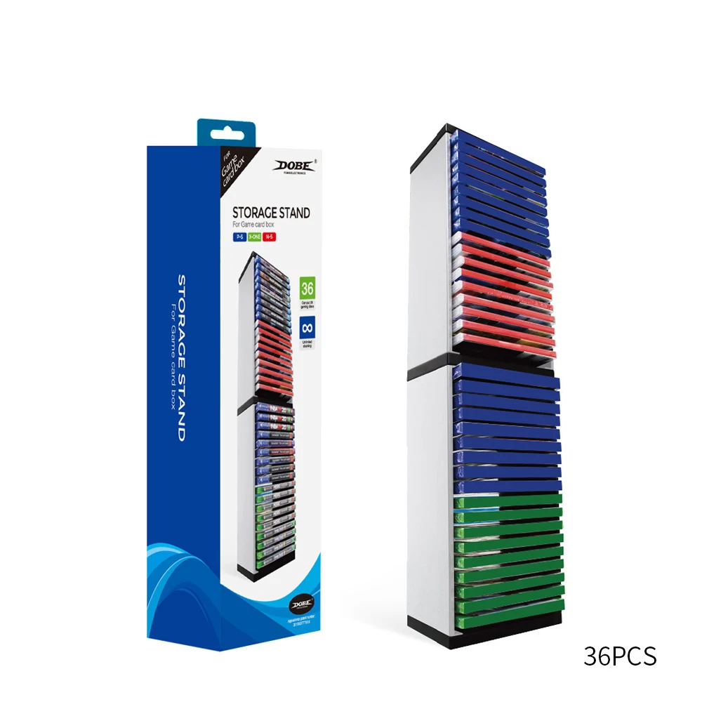 

for PS5 Game CD Box Disc Rack Storage Rack for PS5 Host Disc Double Storage Box Bracket can Store 36 pieces Games Accessories