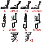 Гибкий кабель для микрофона с датчиком приближения фронтальной камеры для iPhone 6G 6plus 6s 6splus 7 7plus 8G 8 plus X XS
