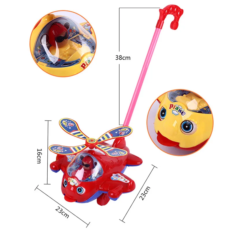 Мультяшная детская тележка для малышей игрушка-батут автомобиль животное пуш-и