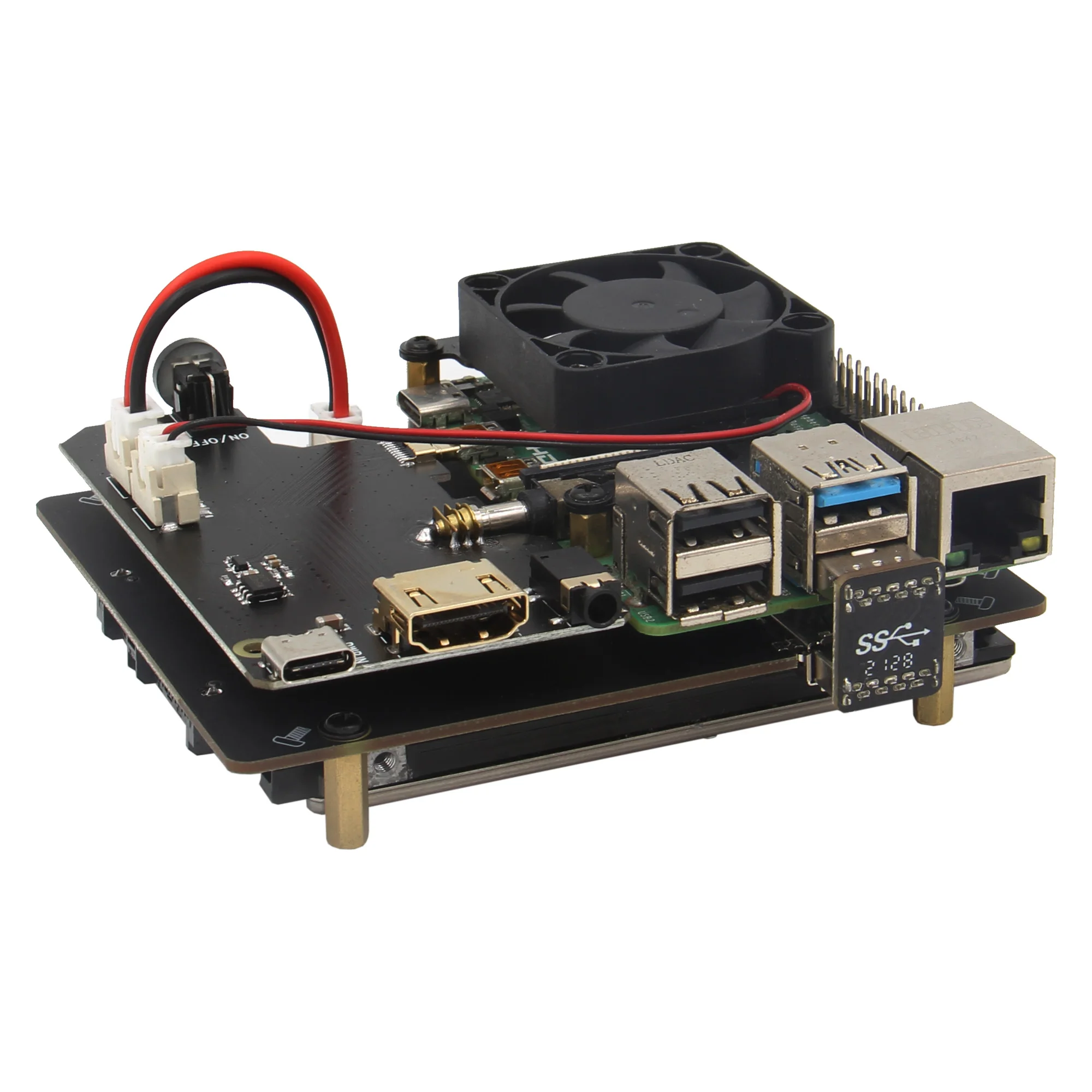 Raspberry Pi 4 Модель B NASPi Lite 2 5 дюйма SATA HDD/SSD Sheild и металлический чехол с охлаждающим